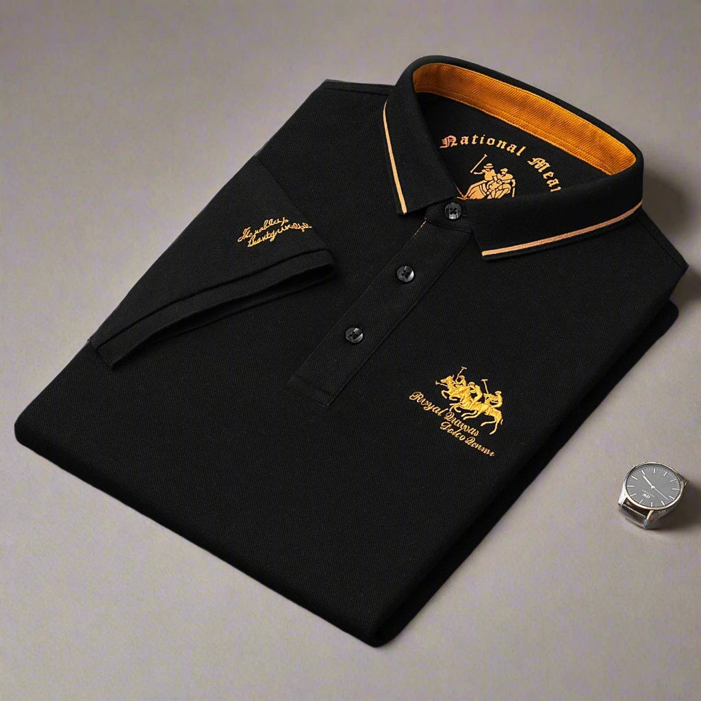 Herre Polo Skjorte Med Broderte Detaljer 4