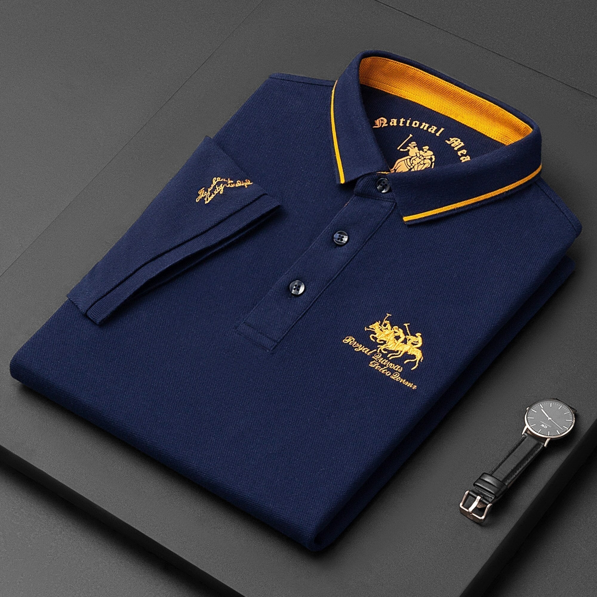 Herre Polo Skjorte Med Broderte Detaljer 5