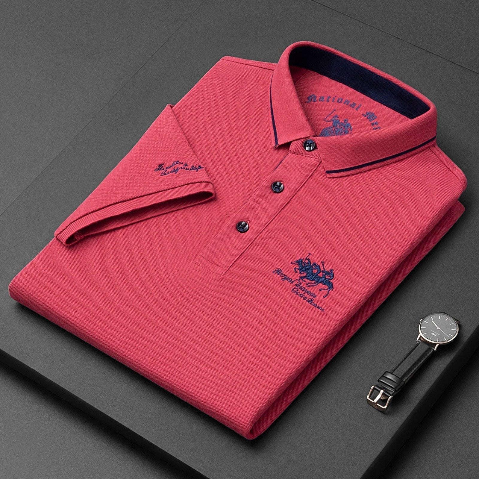 Herre Polo Skjorte Med Broderte Detaljer 7