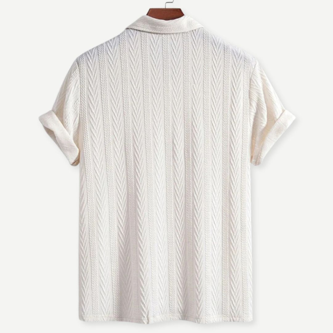 Herre Polo med Chevron Mønster i Luftig Stoff 1