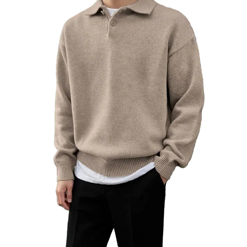 Herre Polo med Knapper Klassisk Stil 0
