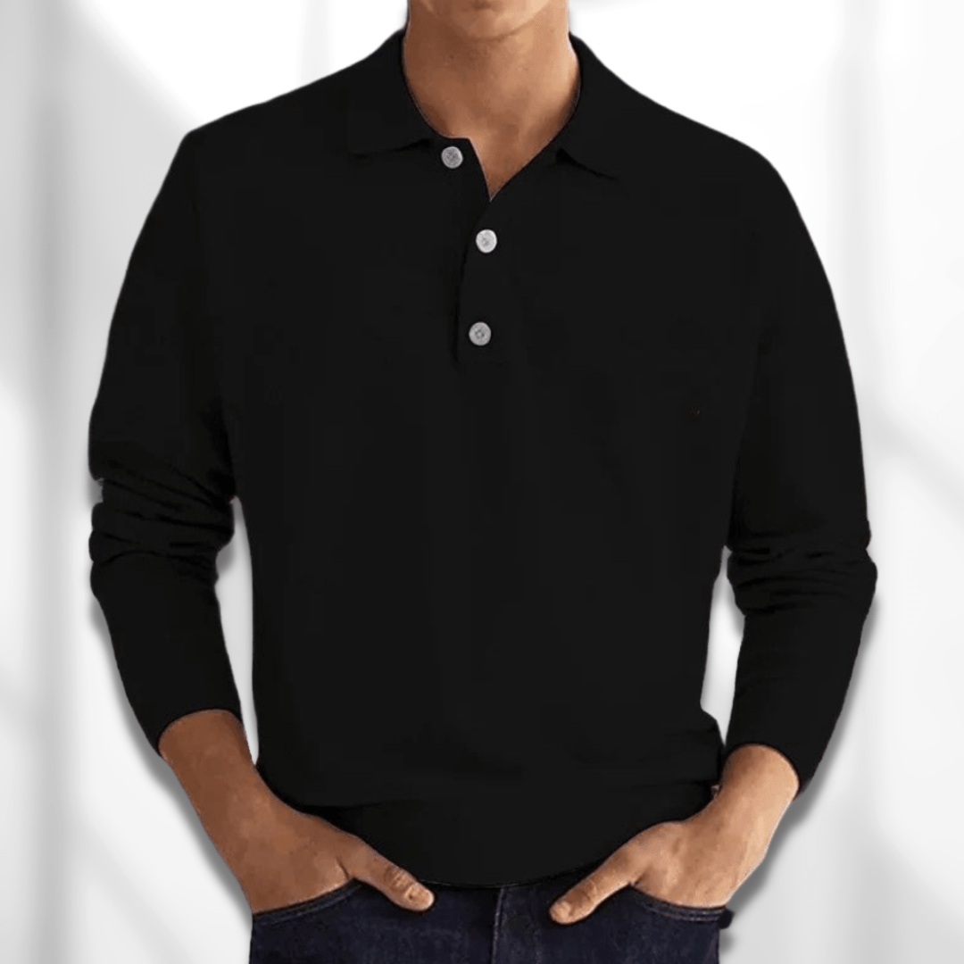 Herre Polohemd Klassisk Design Mykt Stoff 1
