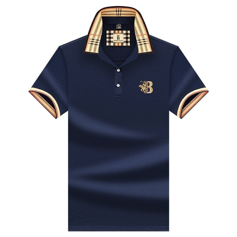 Herre Polohemd Klassisk Design Pustende Stoff 2