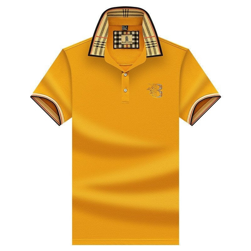 Herre Polohemd Klassisk Design Pustende Stoff 5
