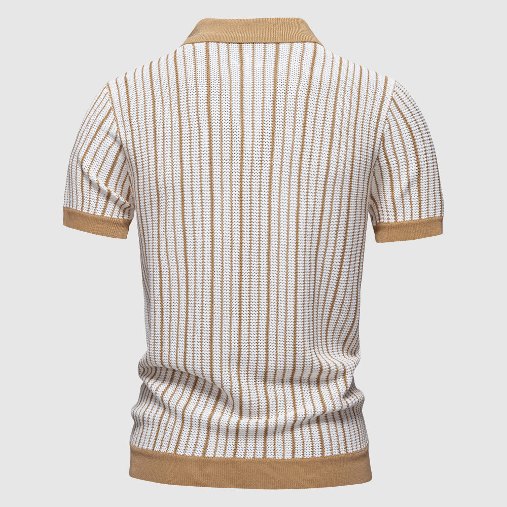 Herre Poloskjorte Klassisk Med Striper 2