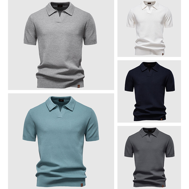 Herre Poloskjorte Klassisk Stil 5