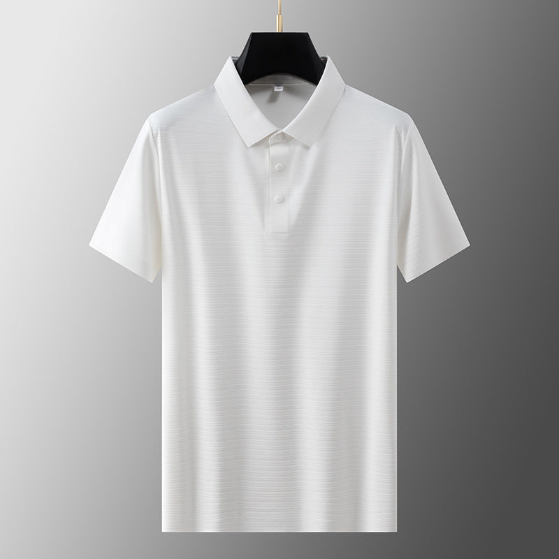 Herre Poloskjorte Klassisk Stil Ribbete Design 1