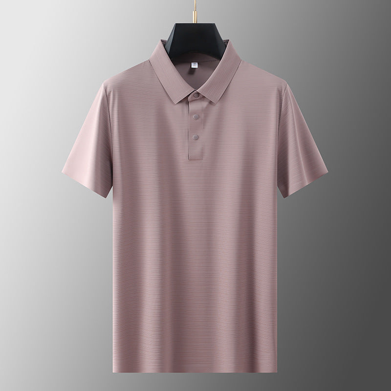 Herre Poloskjorte Klassisk Stil Ribbete Design 2