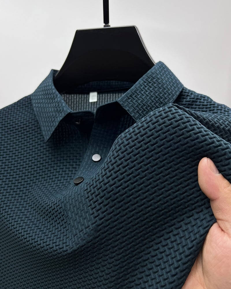 Herre Poloskjorte med Mesh Detaljer 3