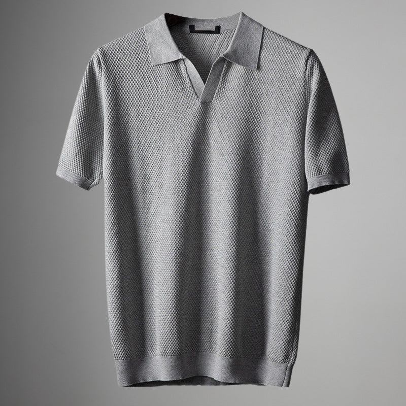 Herre Poloskjorte med Mesh Detaljer Korte Ermer 6