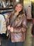Herre Puffer Jakke Skinn Brun 1