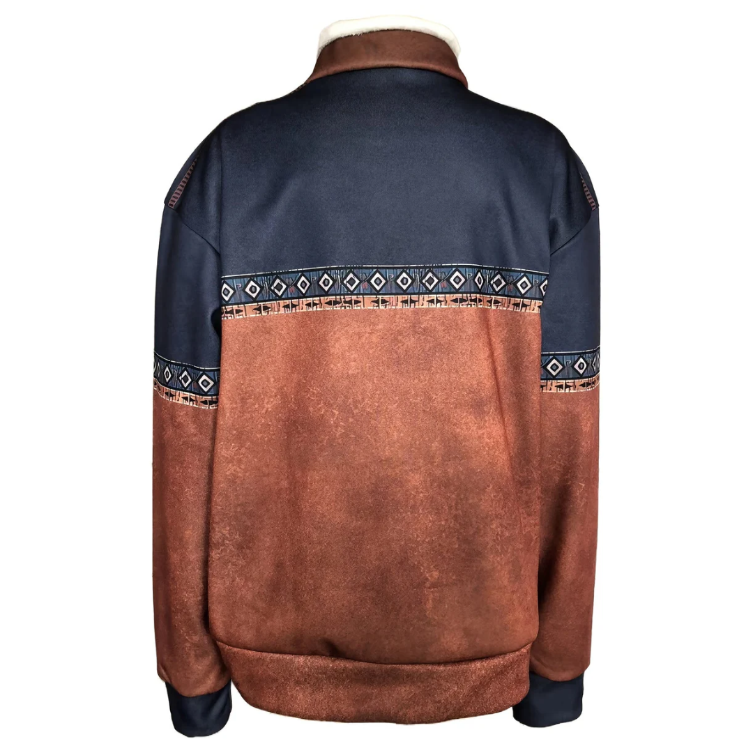 Herre Pullover Langermet Med Reissverschluss Høyverdig Stoff 3