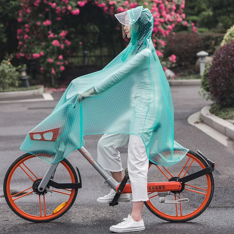 Herre Regnponcho Transparent PVC for Utendørsbruk 2