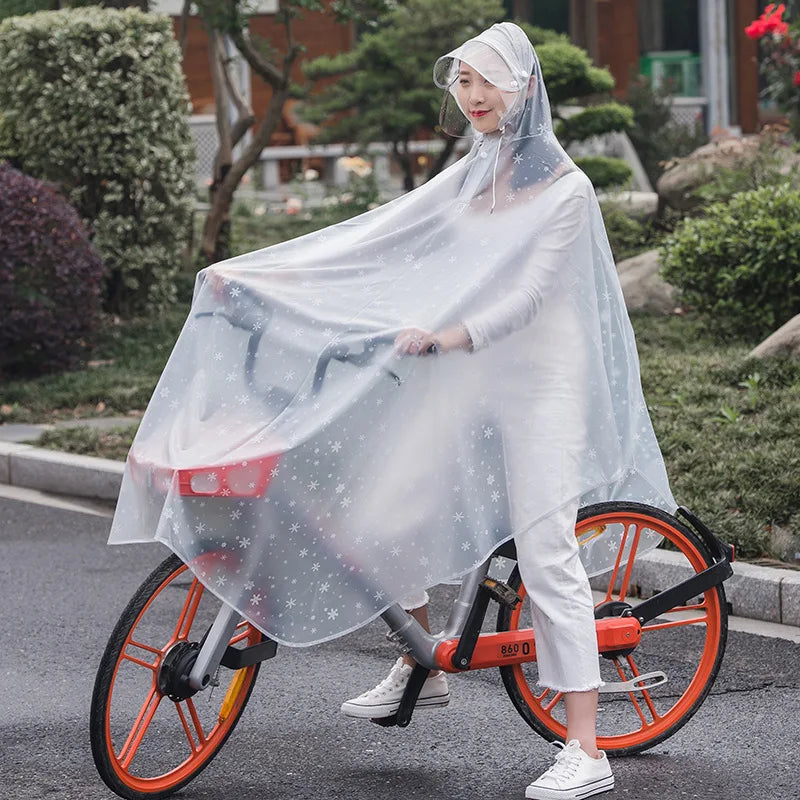 Herre Regnponcho Transparent PVC for Utendørsbruk 5