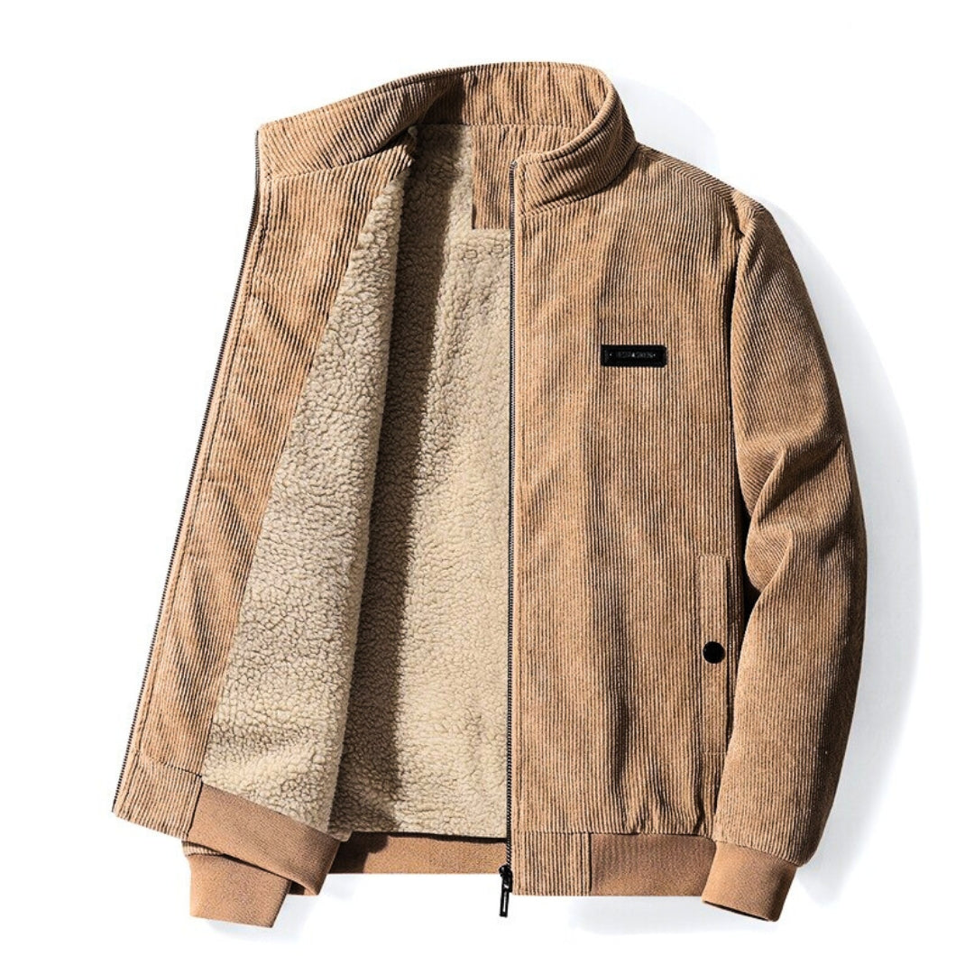 Herre Retro Jakke med Sherpa Fôr 4