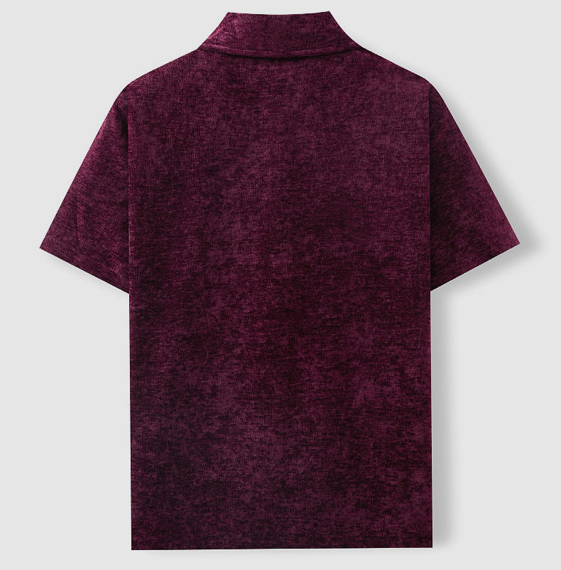 Herre Retro Skjorte med Drapert Design 4