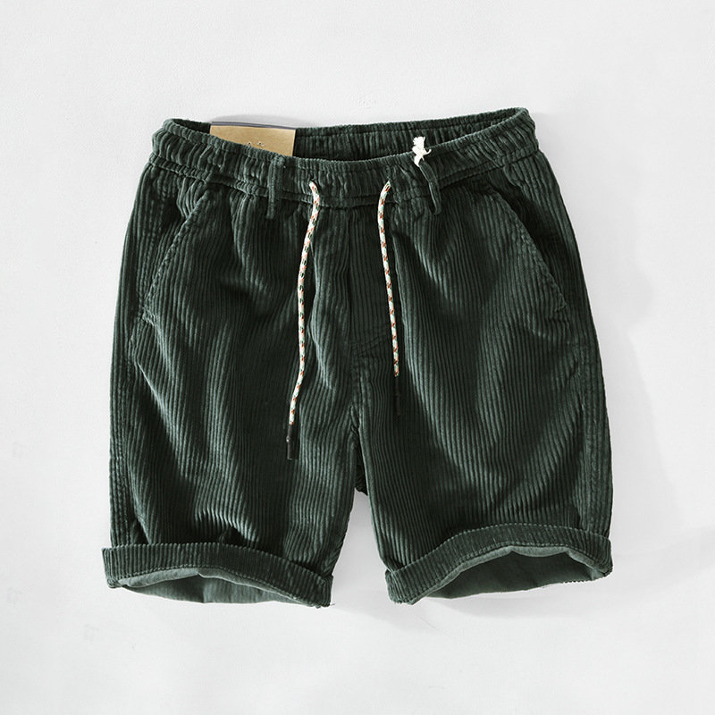 Herre Shorts Avslappet Passform Cordfløyel 1