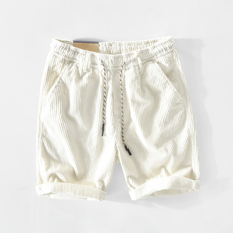 Herre Shorts Avslappet Passform Cordfløyel 2