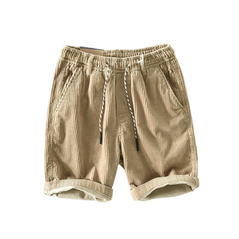 Herre Shorts Løs Passform Kord Materiale 0