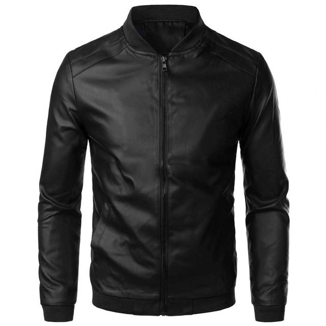 Herre Skinnjakke Stilig Design 1