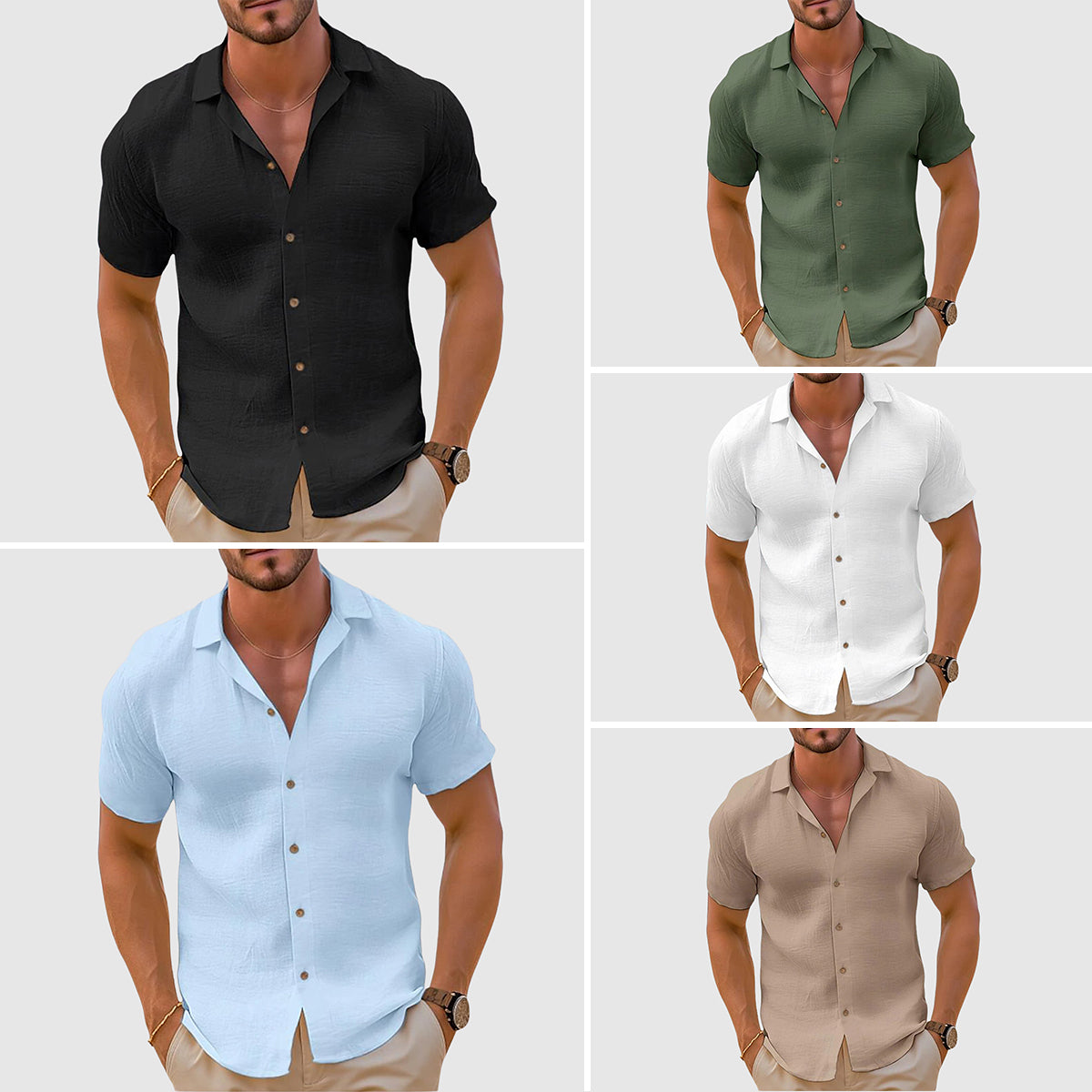 Herre Skjorte Casual Stil Med Klassisk Krage 5