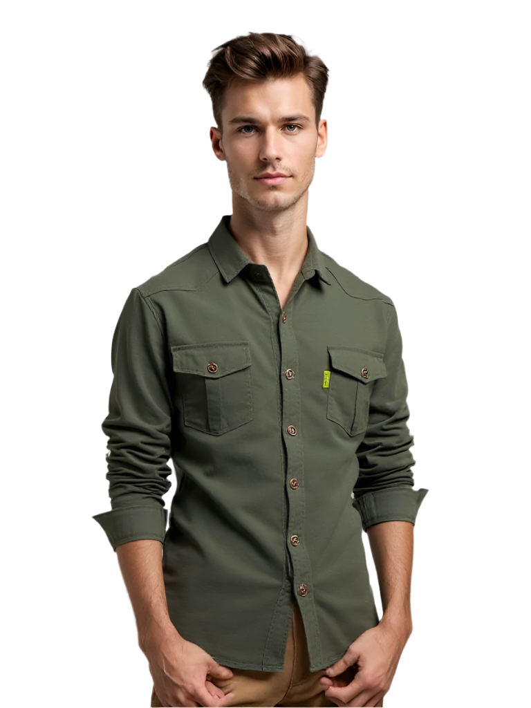 Herre Skjorte Casual Worker Stil 0