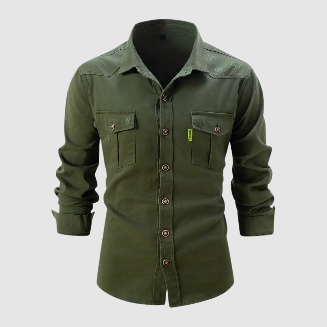 Herre Skjorte Casual Worker Stil 1