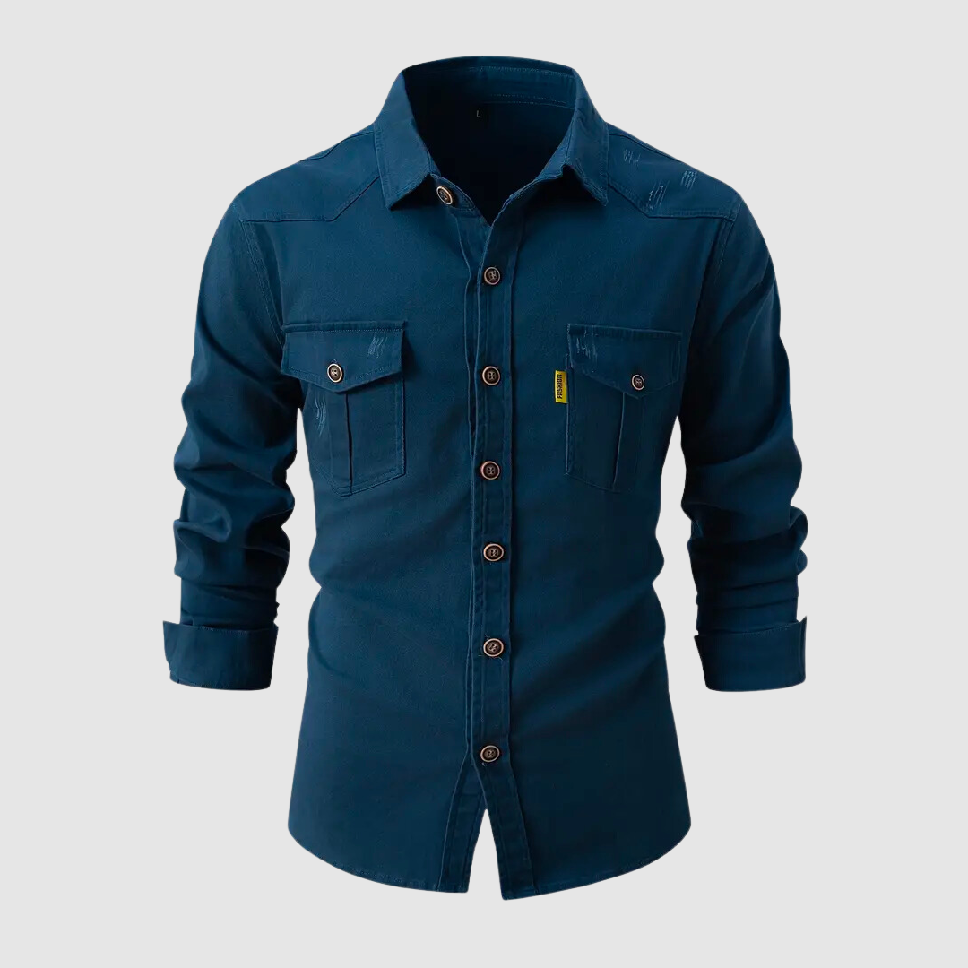 Herre Skjorte Casual Worker Stil 7