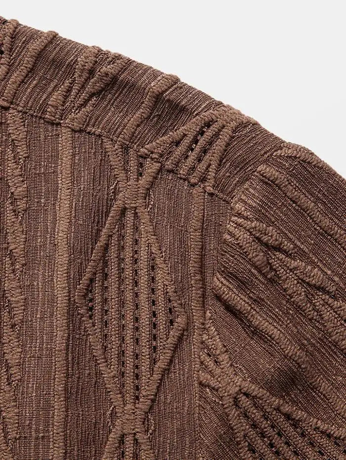 Herre Skjorte Fritid med Geometrisk Mønster 4