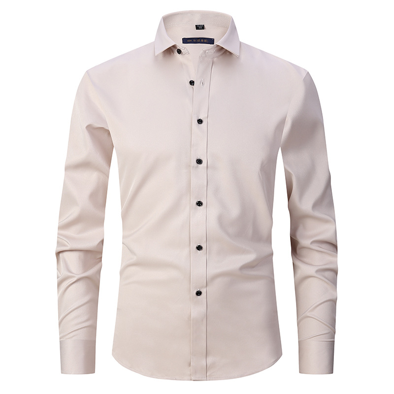 Herre Skjorte Smart Casual Slim Fit Stretch Stoff 10