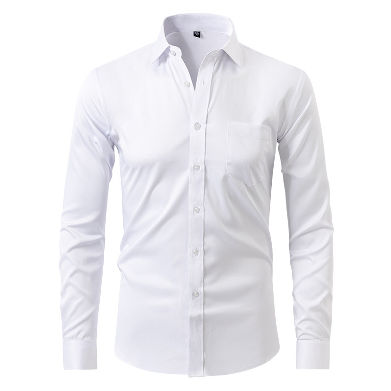 Herre Skjorte Smart Casual Slim Fit Stretch Stoff 11