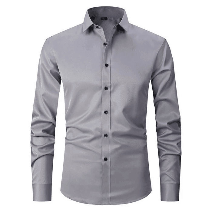 Herre Skjorte Smart Casual Slim Fit Stretch Stoff 13