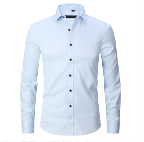 Herre Skjorte Smart Casual Slim Fit Stretch Stoff 14