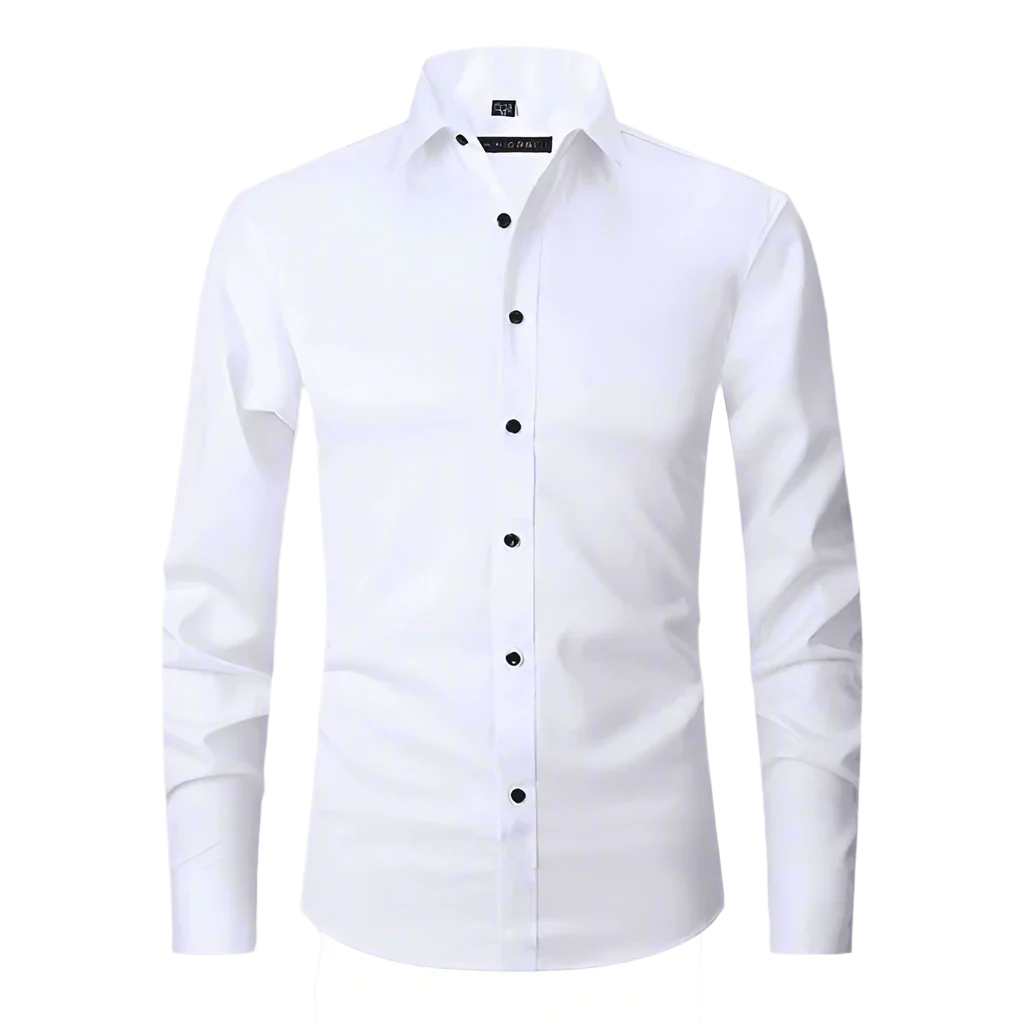 Herre Skjorte Smart Casual Slim Fit Stretch Stoff 3