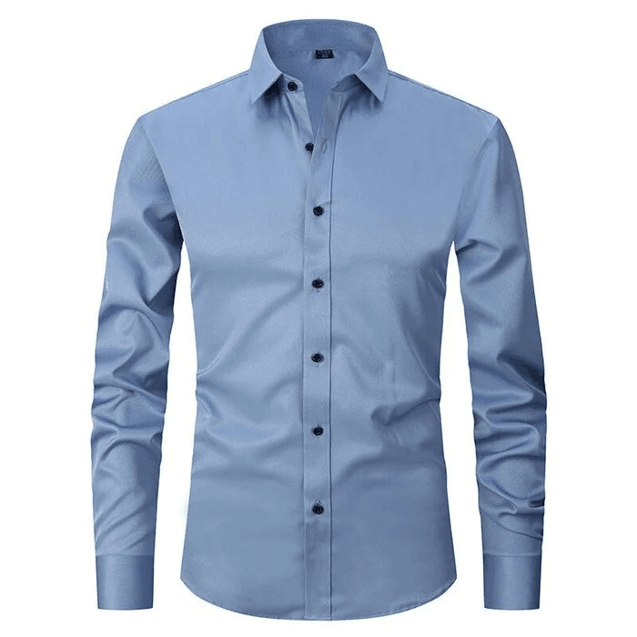 Herre Skjorte Smart Casual Slim Fit Stretch Stoff 6