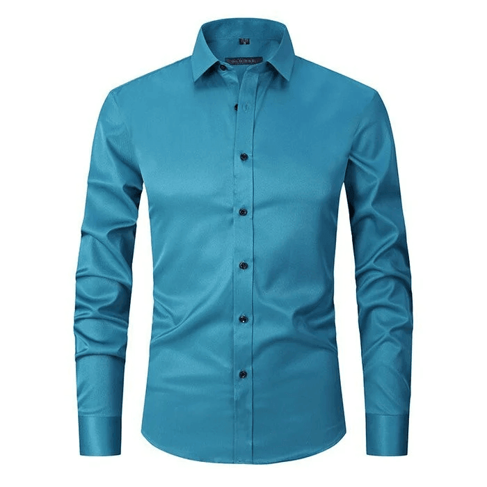 Herre Skjorte Smart Casual Slim Fit Stretch Stoff 9