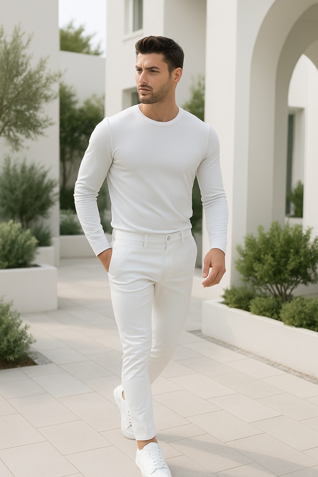 Herre Slim Fit Denim Bukser med Lommer 1
