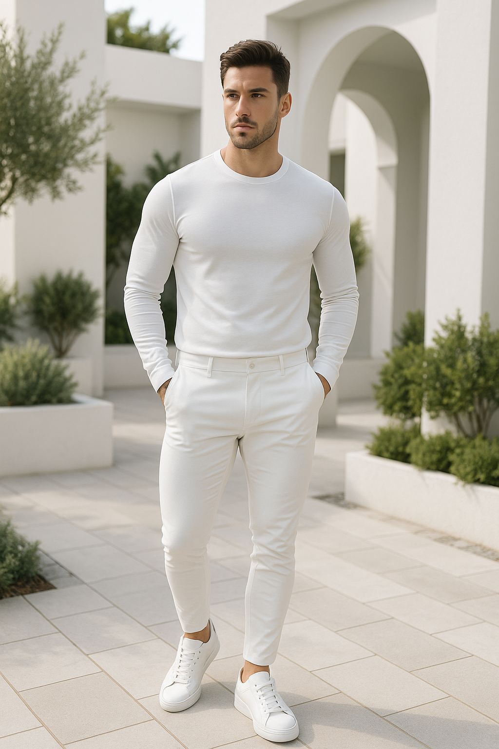 Herre Slim Fit Denim Bukser med Lommer 2