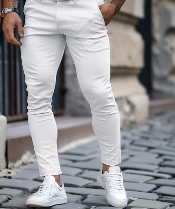 Herre Slim Fit Denim Bukser med Lommer 3