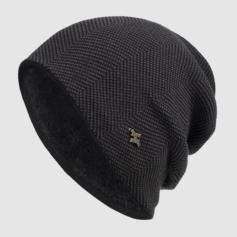Herre Slouch Beanie med Fleecefôr 1