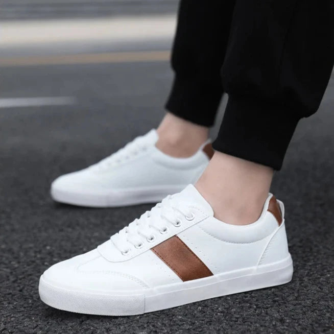 Herre Sneakers Low Top Minimalistisk Design med Sklisikker Yttersåle 1