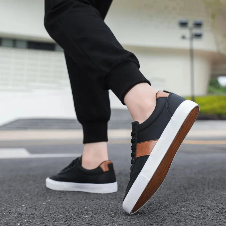 Herre Sneakers Low Top Minimalistisk Design med Sklisikker Yttersåle 3