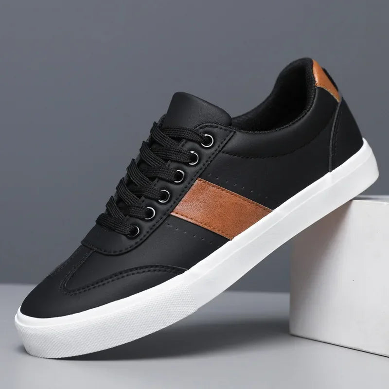 Herre Sneakers Low Top Minimalistisk Design med Sklisikker Yttersåle 5