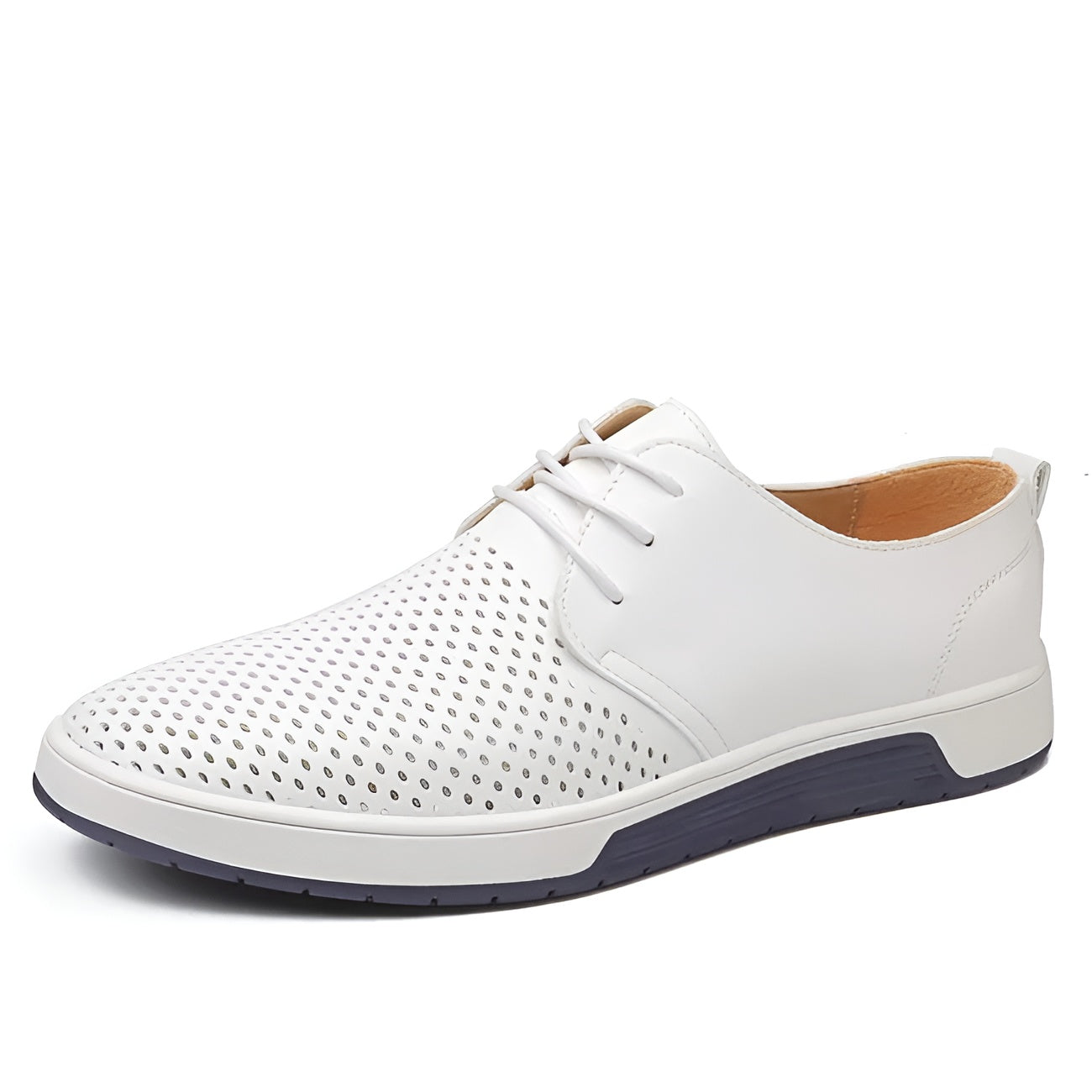 Herre Sneakers Low Top Perforert Design Komfortabel og Stilren 3