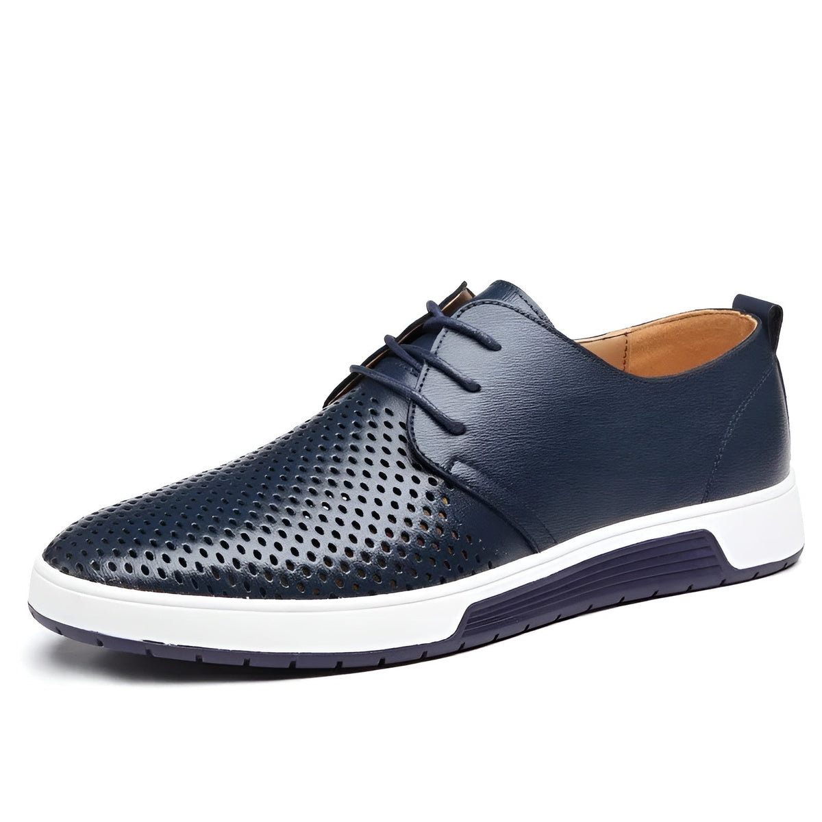 Herre Sneakers Low Top Perforert Design Komfortabel og Stilren 5