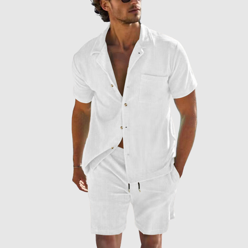 Herre Sommer Sett Avslappet Stil 0