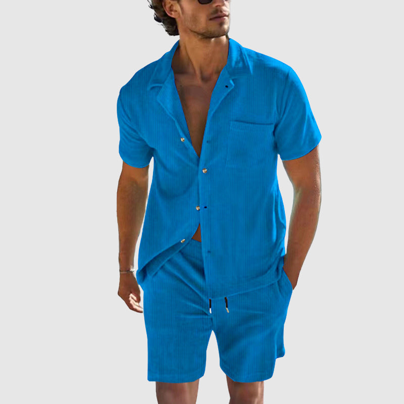 Herre Sommer Sett Avslappet Stil 4