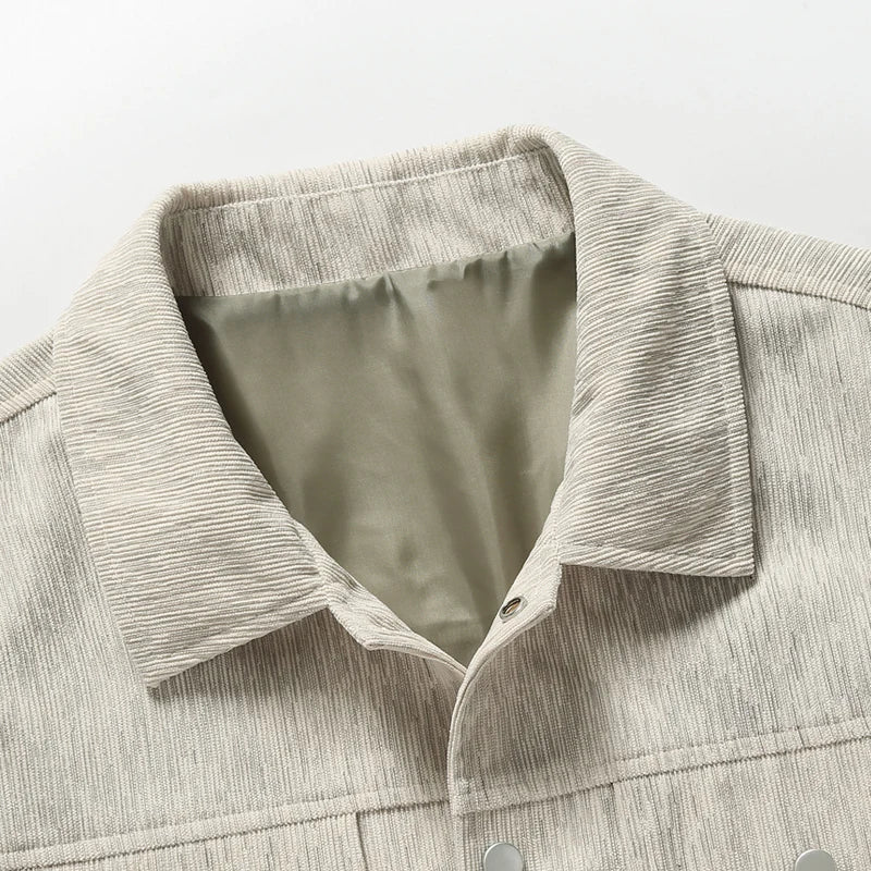 Herre Sommerjakke med Ribbet Design 3