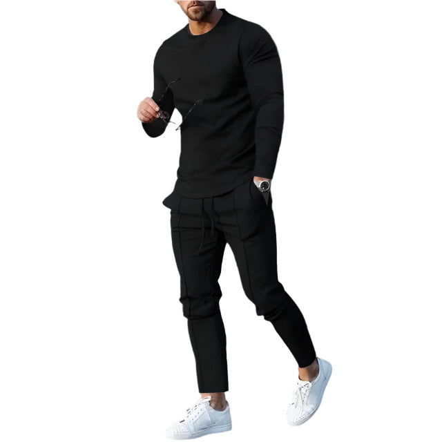 Herre Sportsett Langermet Komfortabel Polyester 0