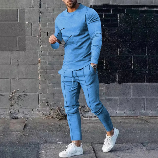 Herre Sportsett Langermet Komfortabel Polyester 1